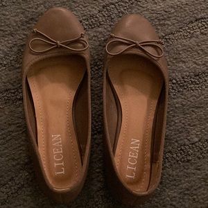 Taupe ballerinas 38-7.5 LICEAN worn once. Also in beige, dark blue and black